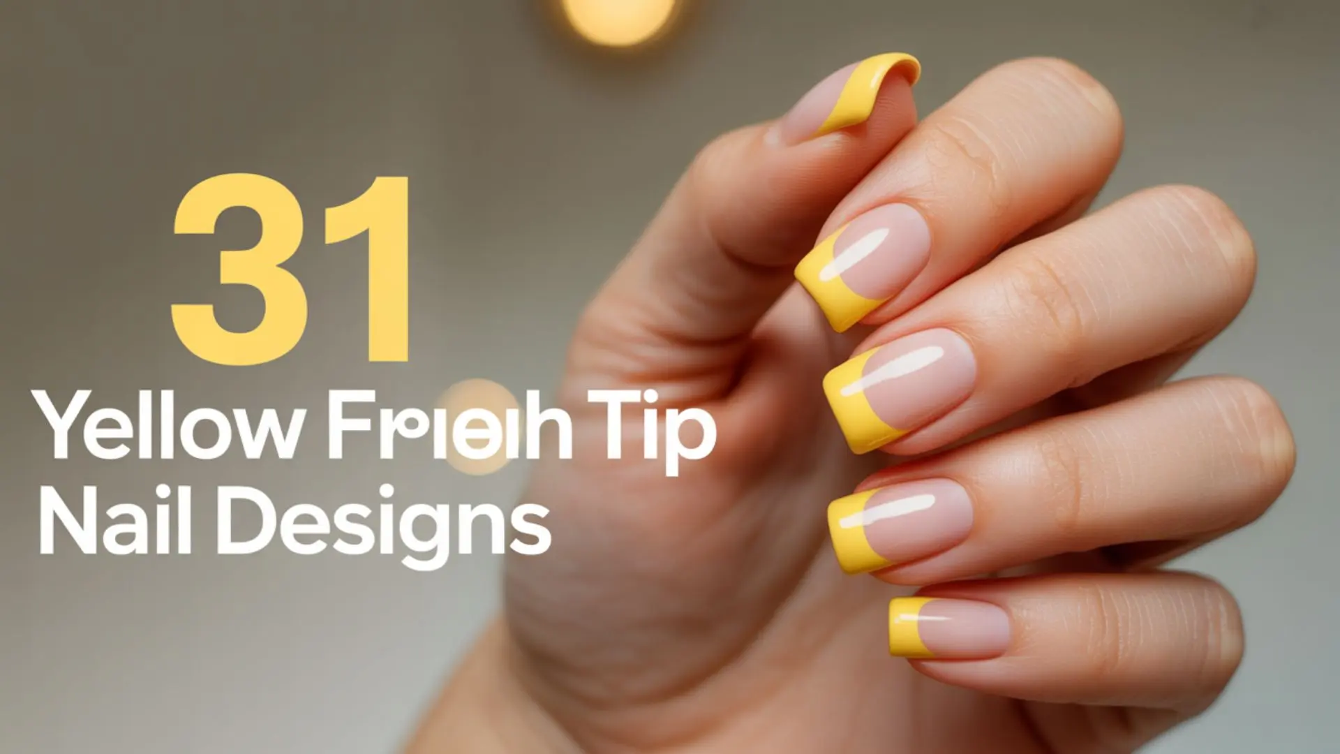 31 Yellow French Tip Nail Designs