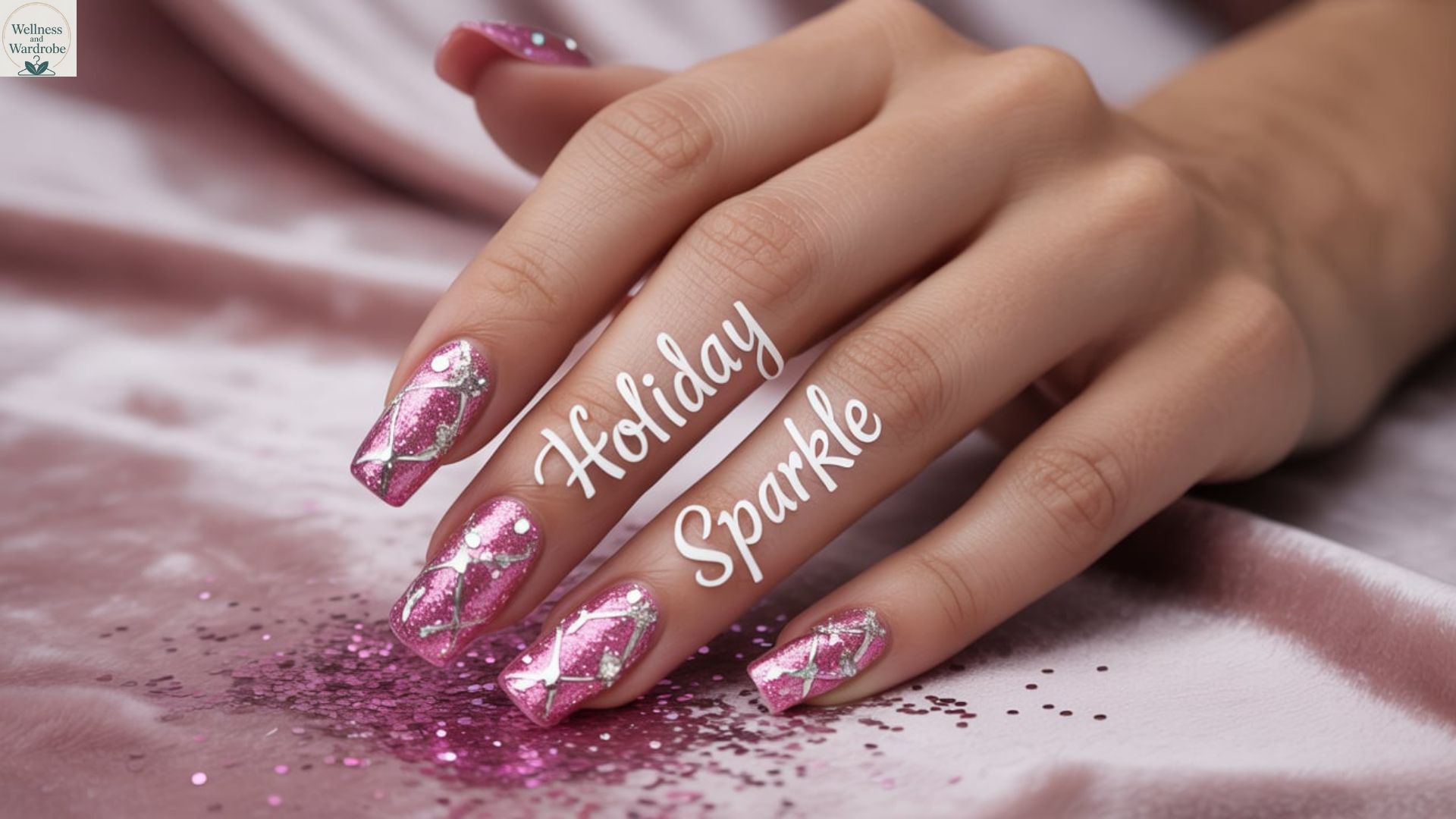 holiday-and-party-inspired-pink-glitter-nail-art Holiday & Party-Inspired Pink Glitter Nail Art